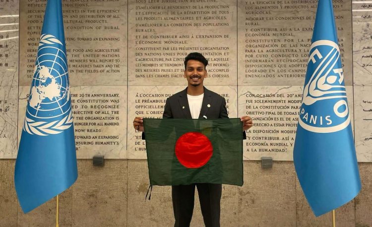 বিশ্বমঞ্চে বাংলাদেশের তরুণ প্রতিনিধি তিতুমীর কলেজের জায়েদ